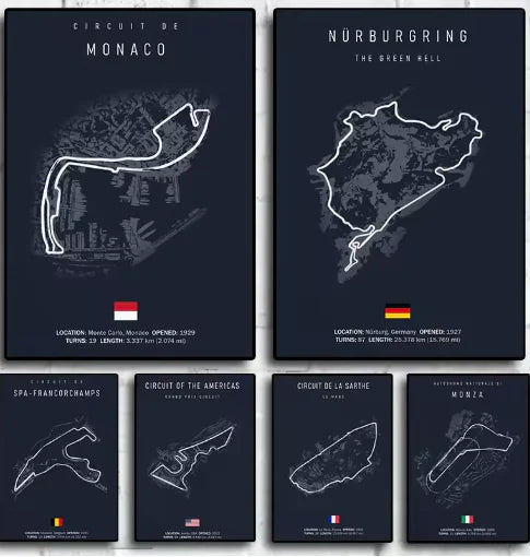 Formula One tracks (Dark)