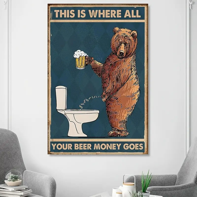 Drunk Bear Poster