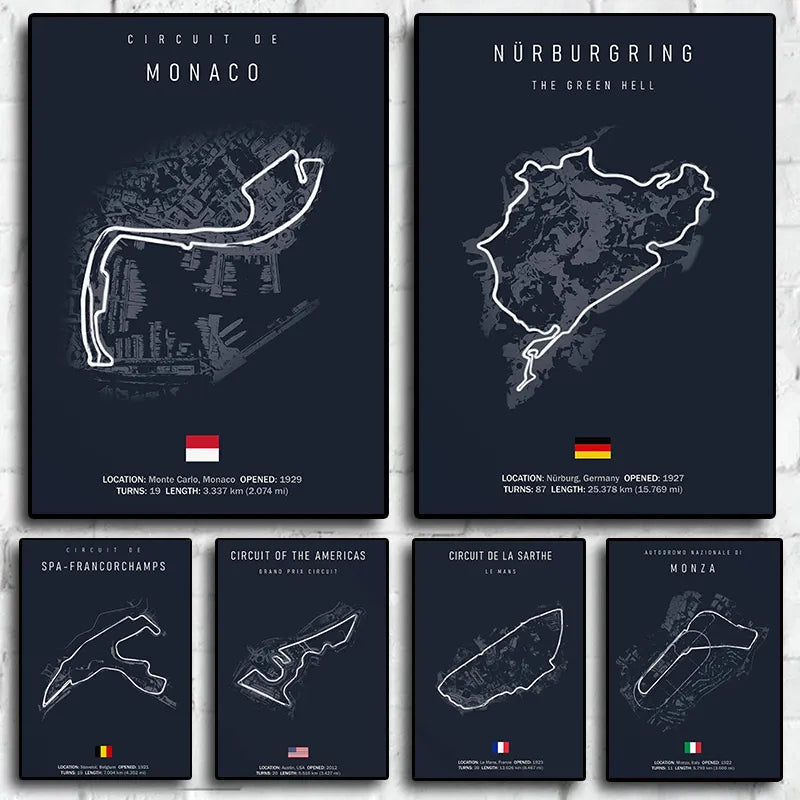 Formula One tracks (Dark)