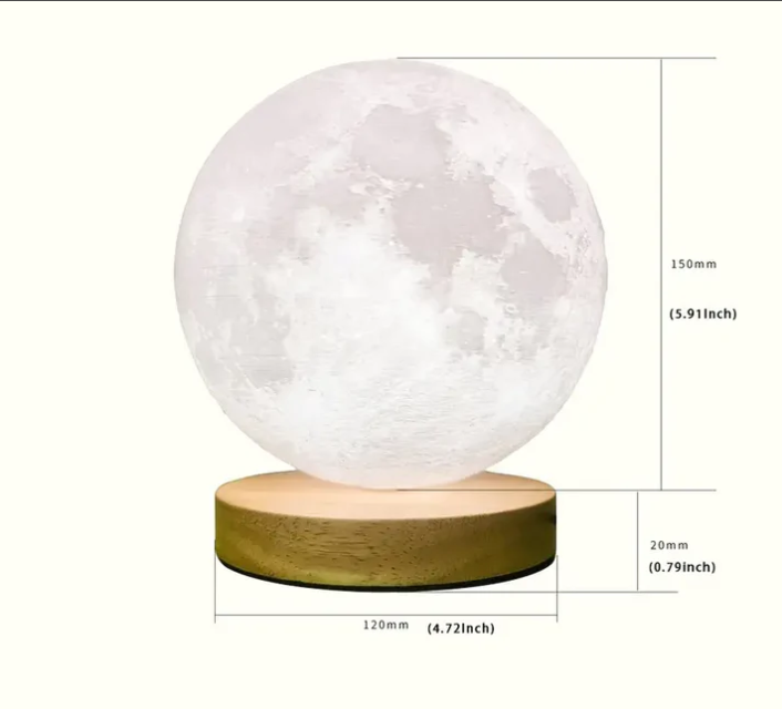 Rotating Moon Atmosphere Night Light