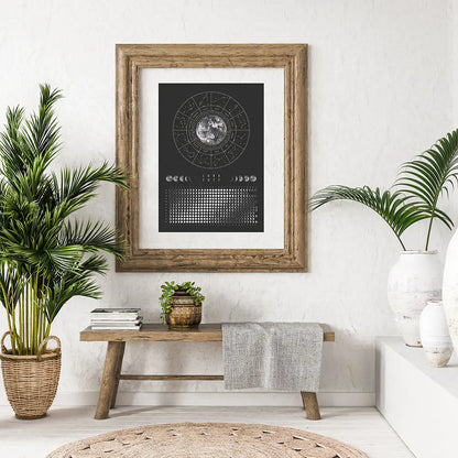 Moon Phase Hanging Calendar Poster
