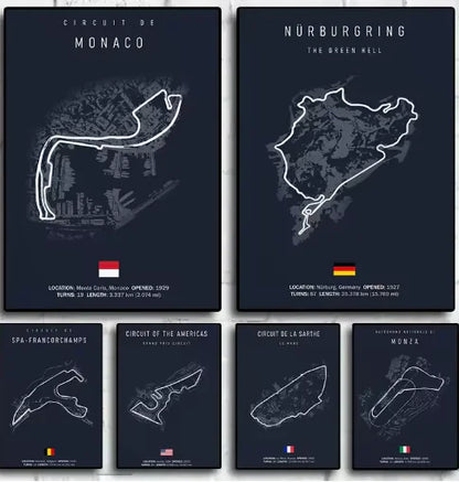 Formula One tracks (Dark)