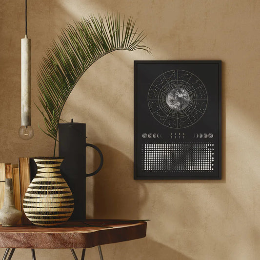 Moon Phase Hanging Calendar Poster