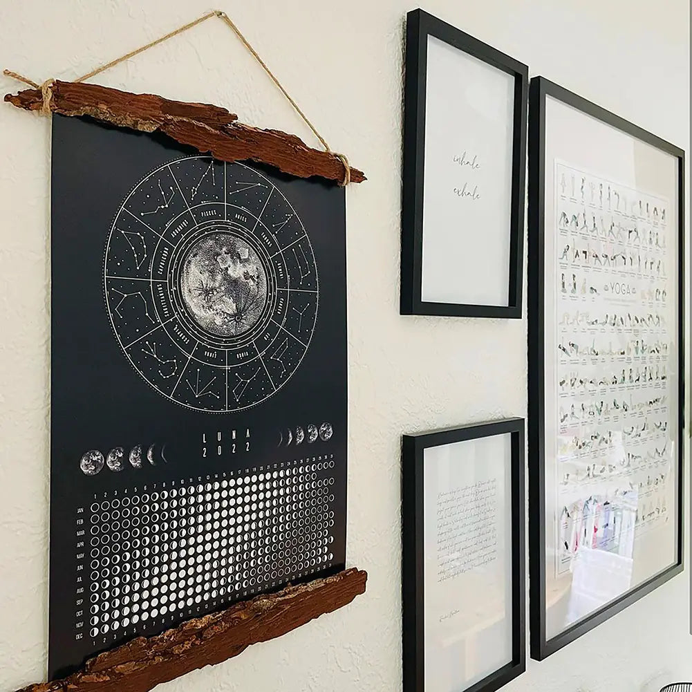 Moon Phase Hanging Calendar Poster