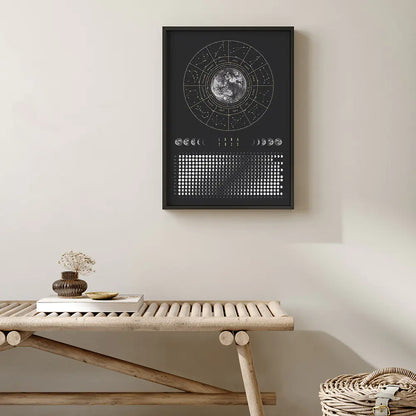Moon Phase Hanging Calendar Poster