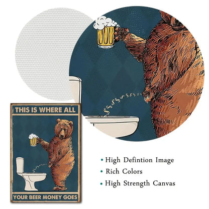 Drunk Bear Poster