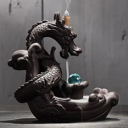 Clay Dragon Incense Burner