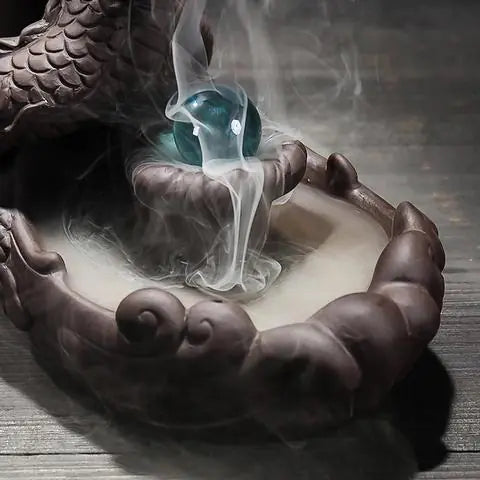 Clay Dragon Incense Burner