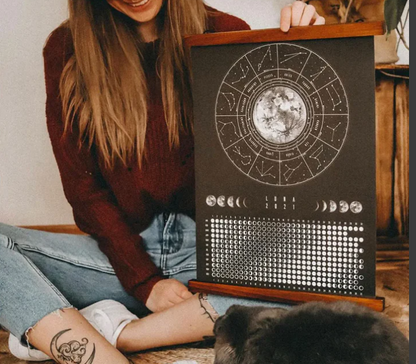 Moon Phase Hanging Calendar Poster