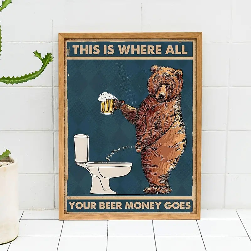 Drunk Bear Poster