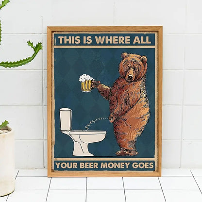 Drunk Bear Poster