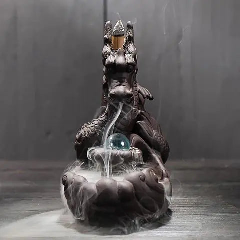 Clay Dragon Incense Burner