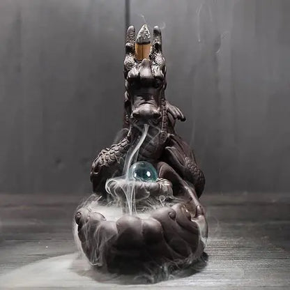 Clay Dragon Incense Burner