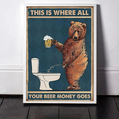Drunk Bear Poster
