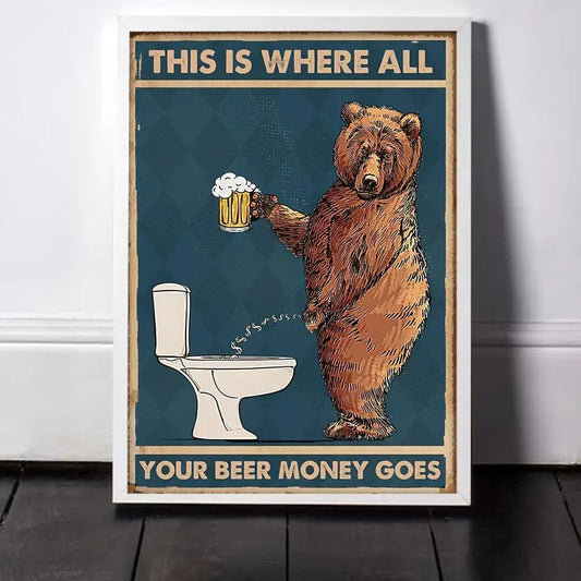 Drunk Bear Poster