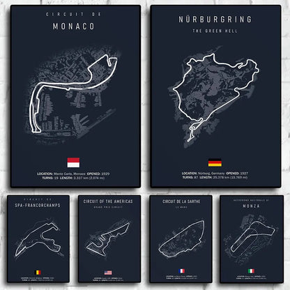 Formula One tracks (Dark)