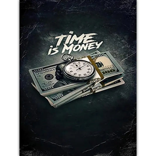 Motivational Office Poster - Time is Money Wall Art