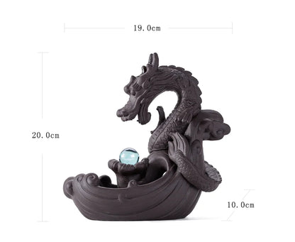 Clay Dragon Incense Burner